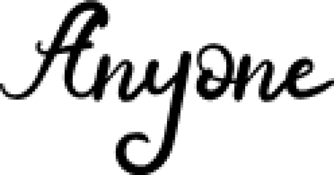 Anyone Scrip Font Preview