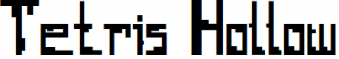 Tetris Hollow Font Preview