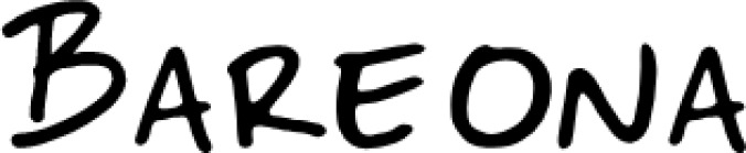 Bareona Font Preview
