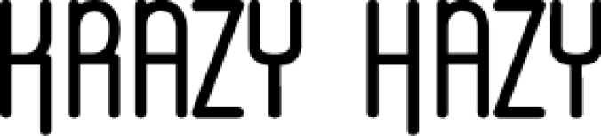 Krazy Hazy Font Preview
