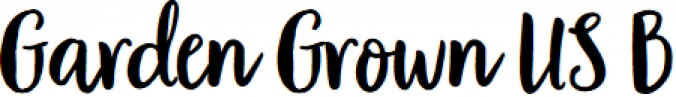 Garden Grown US B Font Preview