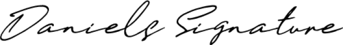 Daniels Signature Font Preview
