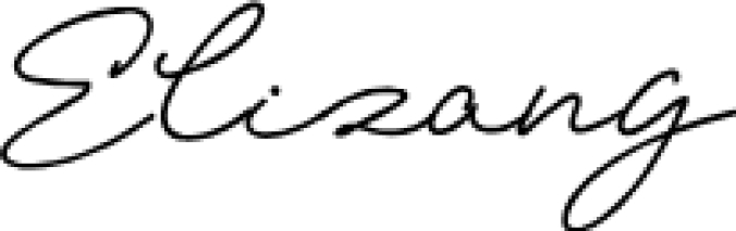 Elizany Signature Font Preview