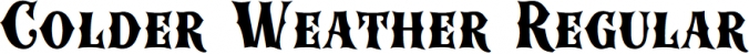 Colder Weather Font Preview