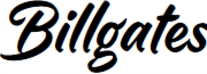 Billgates Scrip Font Preview