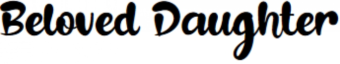 Beloved Daughter Font Preview