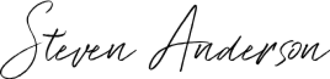 Steven Anders Font Preview