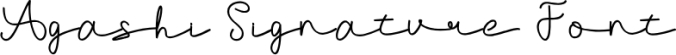 Agashi Signature Font Preview