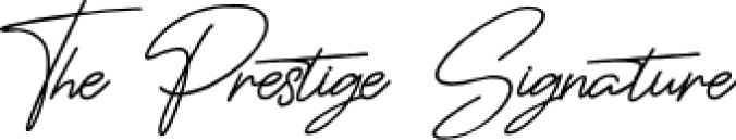 The Prestige Signature Font Preview