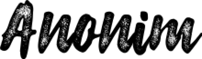 Anonim Rough Scrip Font Preview