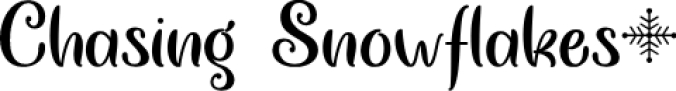 Chasing Snowflakes Font Preview