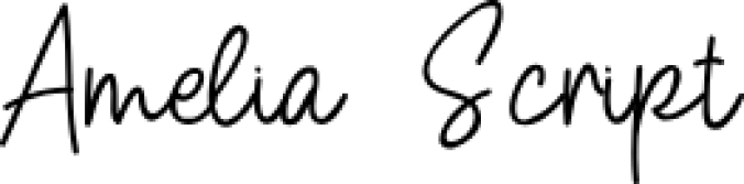 Amelia Scrip Font Preview