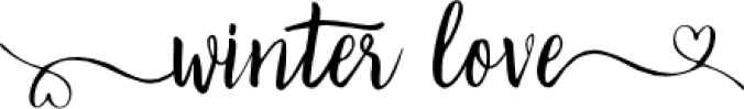 Winter Love Font Preview
