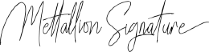 Mettallion Signature Font Preview