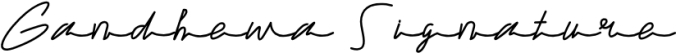 Gandhewa Signature Font Preview