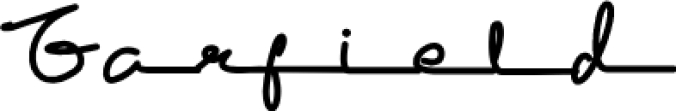 Garfield Font Preview