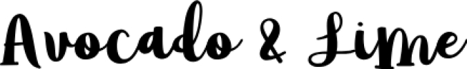 Avocado & Lime Font Preview