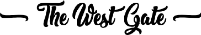 The West Gate Font Preview