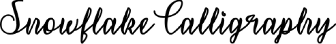 Snowflake Calligraphy Font Preview