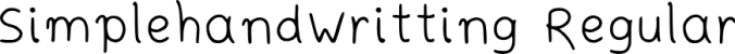 Simplehandwritting Font Preview