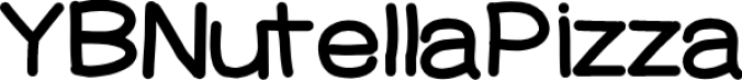 YBNutellaPizza Font Preview