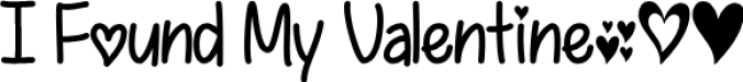 I Found My Valentine Font Preview
