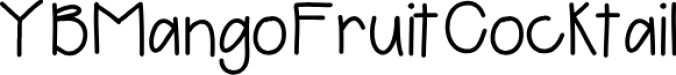 YBMangoFruitCocktail Font Preview