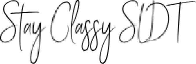Stay Classy SLDT Font Preview