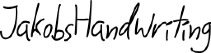 Jakobs Handwriting Font Preview