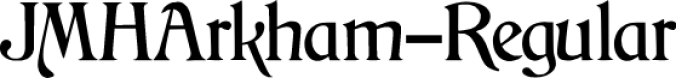 JMH Arkham Font Preview