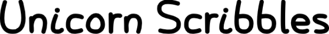 Unicorn Scribbles Font Preview