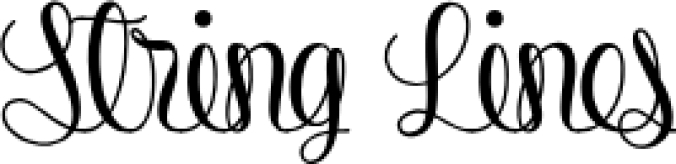 String Lines Font Preview