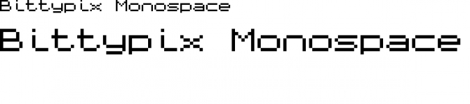 Bittypix Monospace Font Preview