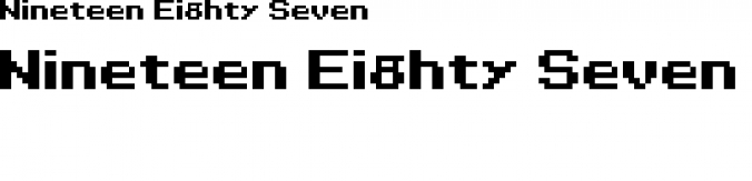 Nineteen Eighty Seve Font Preview