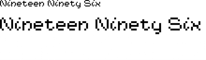 Nineteen Ninety Six Font Preview