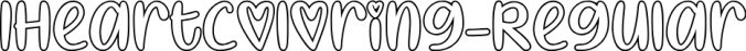 I Heart Coloring Font Preview