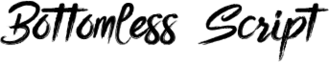 Bottomless Scrip Font Preview