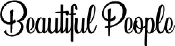 Beautiful People Font Preview