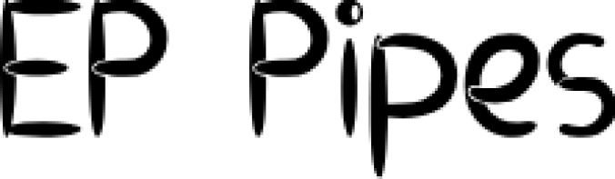 EP Pipes Font Preview