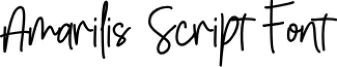 Amarilis Scrip Font Preview