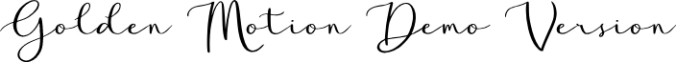 Golden Motion Versi Font Preview