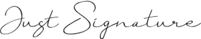 Just Signature Font Preview