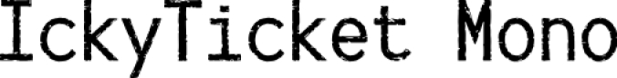 IckyTicket M Font Preview