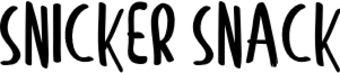 Snicker Snack Font Preview