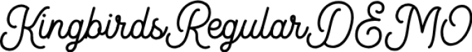 Kingbirds Regular DEMO Font Preview