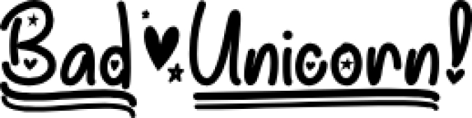 Bad Unicor Font Preview