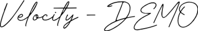 Velocity - DEMO Font Preview