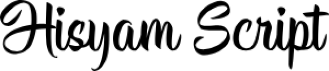 Hisyam Scrip Font Preview