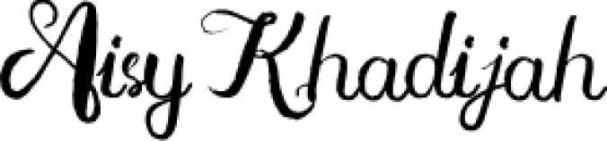 Aisy Khadijah Font Preview