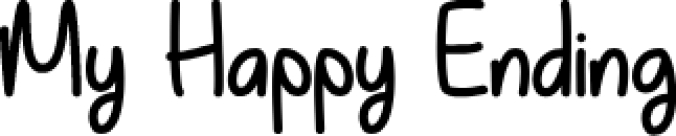 My Happy Ending Font Preview